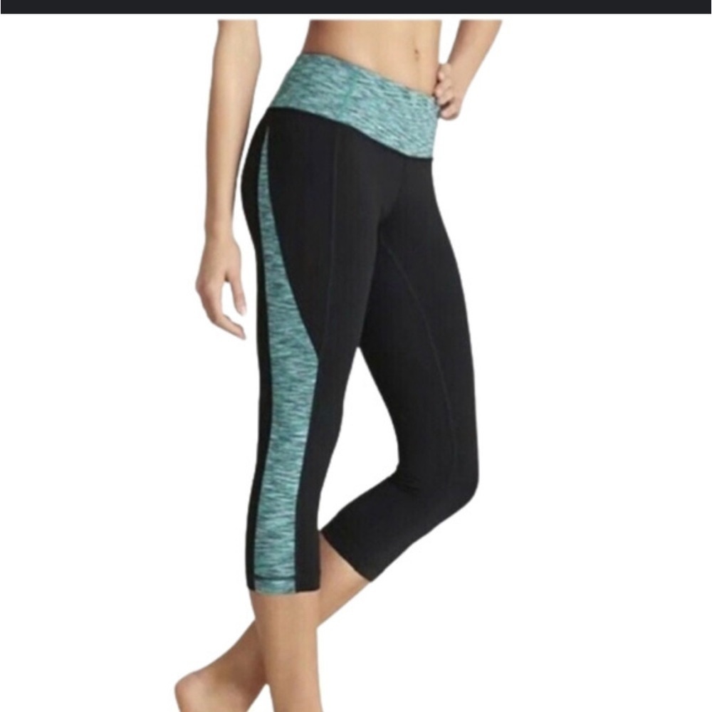 ATHLETA Splits Revelation Cropped Space Dye Leggings Sz MT